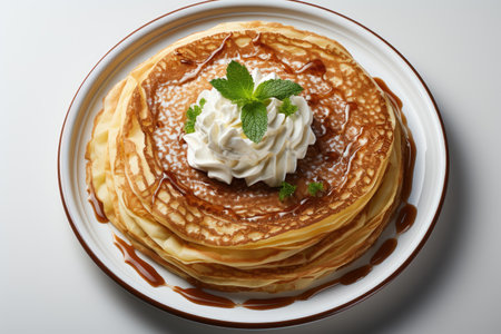 photo of pancake in indoor photo studio professional advertising food photographyの素材