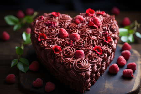 photo of heart shaped cake professional advertising food photographyの素材