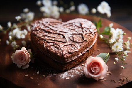 photo of heart shaped cake professional advertising food photographyの素材