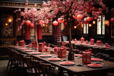 lively busy chinese restaurant professional advertising food photographyの素材