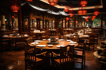 lively busy chinese restaurant professional advertising food photographyの素材