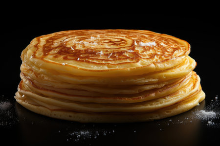 pancake on a solid white color background professional advertising food photographyの素材