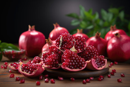 a slice pomegranate isolated white background professional advertising food photographyの素材