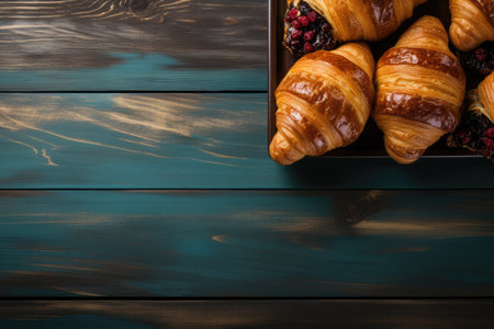 pastries isolated kitchen table background professional advertising food photographyの素材