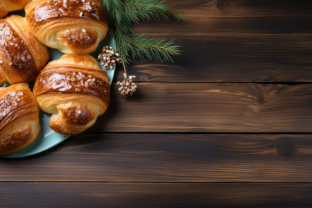 pastries isolated kitchen table background professional advertising food photographyの素材