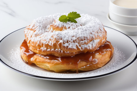 pastry isolated white background professional advertising food photographyの素材