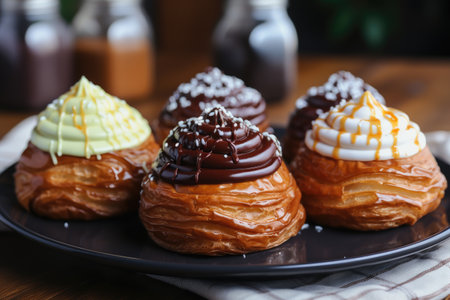 pastry isolated white background professional advertising food photographyの素材