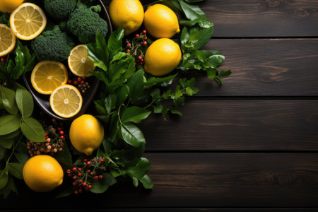 kitchen table background flat lay professional advertising photographyの素材