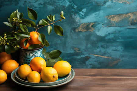 kitchen table background flat lay professional advertising photographyの素材