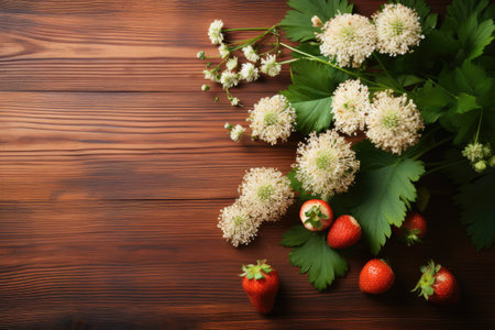 photo of food ingredients with a kitchen table background professional advertising food photographyの素材