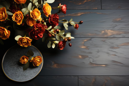 kitchen spices are on the kitchen table background professional advertising photographyの素材