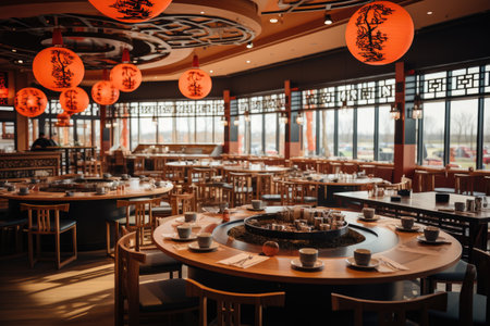 luxurious and clean Chinese restaurantの素材