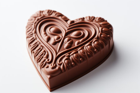 Heart shaped chocolate is ready to be served professional advertising food photographyの素材