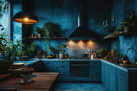 kitchen minimalist with soft lighting interior professional advertising photographyの素材