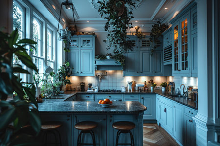kitchen minimalist with soft lighting interior professional advertising photographyの素材