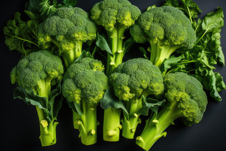 broccoli isolated kitchen table professional advertising food photographyの素材