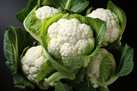 Cauliflower isolated kitchen table professional advertising food photographyの素材