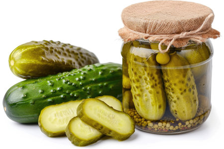 Cucumber pickles in the kitchen table professional advertising photographyの素材