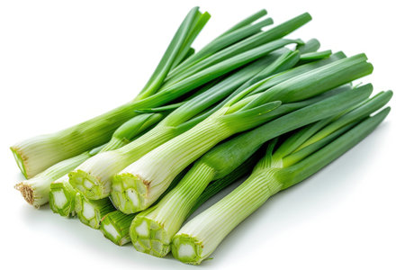 leek isolated kitchen table professional advertising food photographyの素材