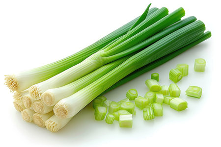 leek isolated kitchen table professional advertising food photographyの素材