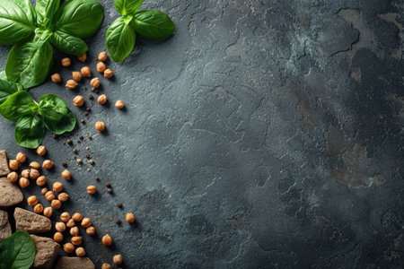 chickpeas isolated kitchen table professional advertising food photographyの素材