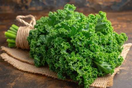 kale isolated kitchen table professional advertising food photographyの素材