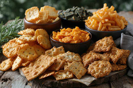 Snacks in a container professional advertising food photographyの素材