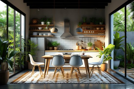 modern kitchen furniture interior designer professional advertising photographyの素材