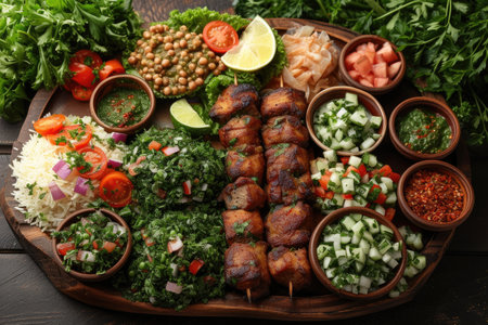 Ramadan iftar meal ideas advertising food photographyの素材