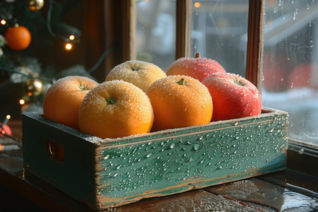 Fresh fruits gift box professional advertising food photographyの素材