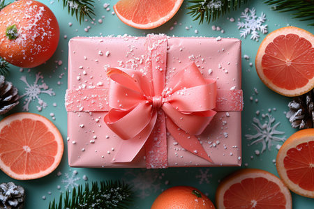 Fresh fruits gift box professional advertising food photographyの素材