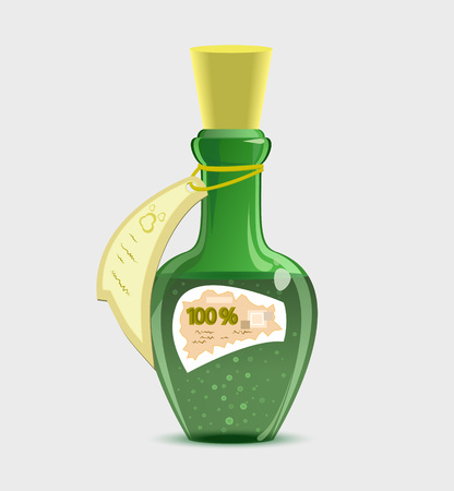 green bottle.のイラスト素材