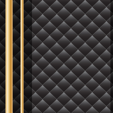 Geometric black and gold vector background. Seamless pattern.のイラスト素材