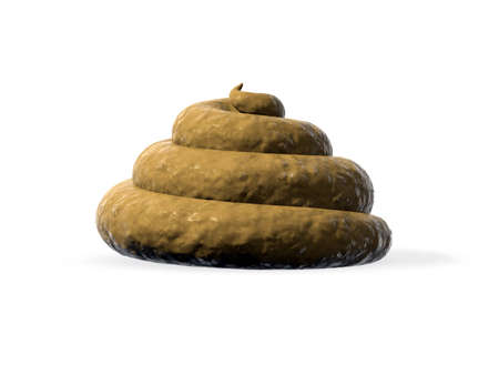 3d illustration. Poop isolated on white background.の写真素材