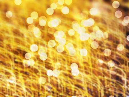 Blurred yellow bokeh background.の写真素材