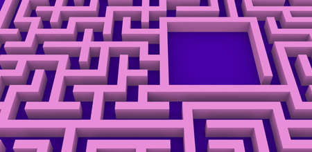 3d illustration. The maze isolated on blue background.の写真素材