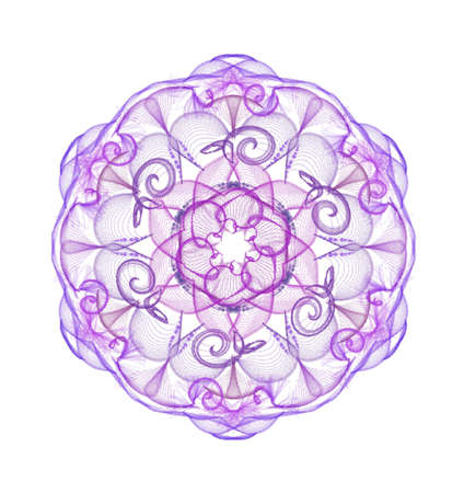 Graceful geometric circular pattern on a white background.