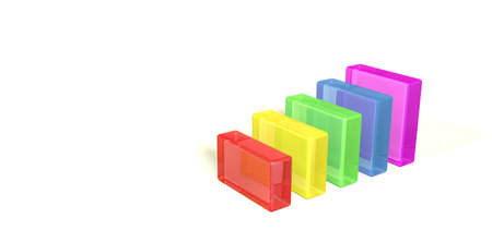 3d illustration. Infographic bars isolated on white background