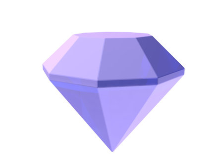 3d illustration of diamond on white background.の写真素材