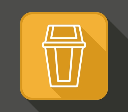 Recycle Bin Flat Iconのイラスト素材