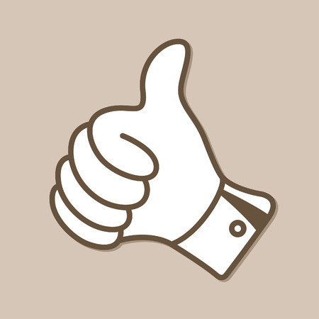 Hand with Thumb Up Vector Iconのイラスト素材