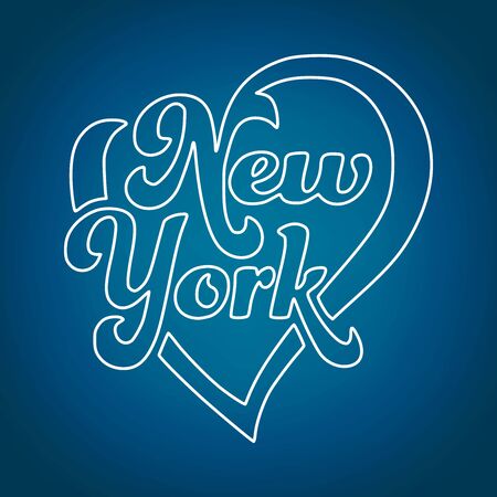 New York Lettering Text. Vector Illustration.のイラスト素材