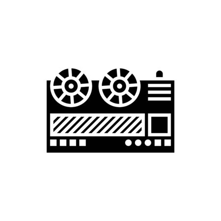 Tape Recorder Flat Icon Vectorのイラスト素材