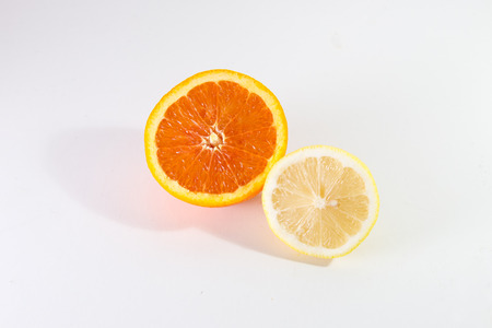 Half Lemon And Half Orangeの写真素材