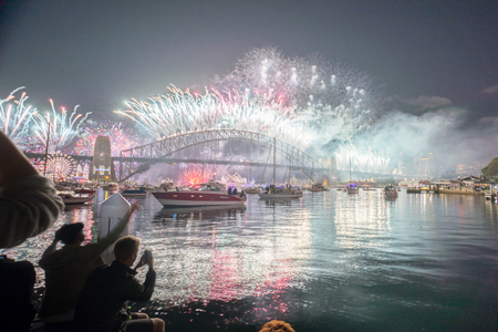 Sydney 2016 New Year Eve Fireworks Show at the Harbour Bridge