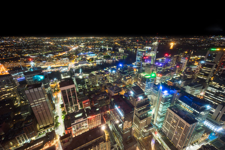 Sydney, Australia - December 30, 2015: Aerial view of the Central Business District in Sydney, Australiaのeditorial素材