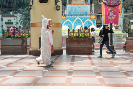 Seoul, Korea - May, 2016: Lotte World, a famous amusement theme park at Seoulのeditorial素材