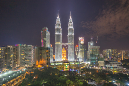 Aerial view of Kuala Lumper skylineのeditorial素材