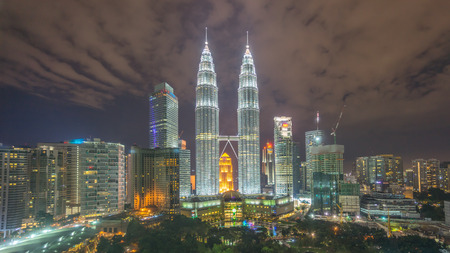 Aerial view of Kuala Lumper skylineのeditorial素材