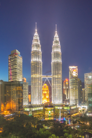 Aerial view of Kuala Lumper skylineのeditorial素材